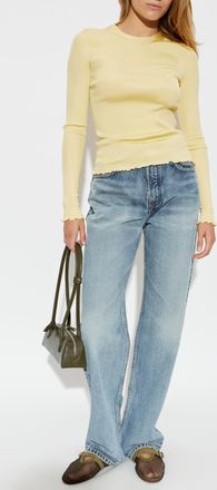 Alaia Straight-leg Jeans, Womens, Blue