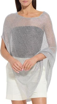 Lyss&eacute; Argento Summer Convertible Mesh Poncho in Metallic Silver at Nordstrom, Size Large
