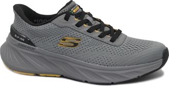 Skechers 232846 EDGERIDE Charcoal Yellow Grey Shoes Men Sneakers Laces Fabric Slip-INS, grey, 6.5 UK