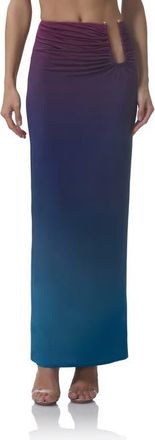 AFRM Aven Ombr&eacute; Maxi Skirt in Midnight Ombre at Nordstrom, Size Xx-Small