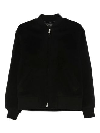 Lardini zip-front bomber jacket - Black