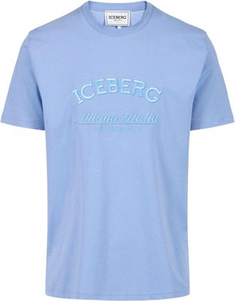 Iceberg T-shirt met normale pasvorm - Heren - T-shirts - Blauw - 2XL - Katoen - Tops