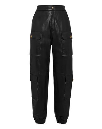 Philipp Plein Leather Jogging Trousers