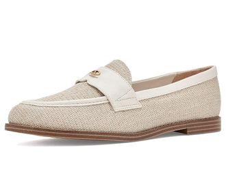 Franco Sarto Stellan Womens Dress Flat Shoes Beige Woven Fabric : 7.5 M, Leather/Suede/Textile