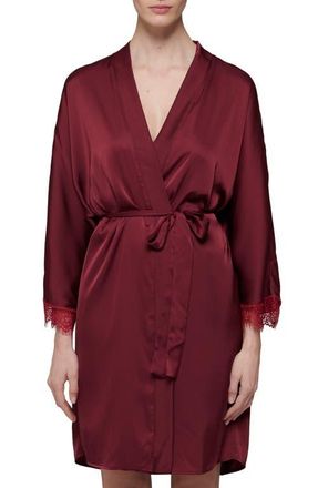 Simone Pérèle Satin Secrets Wrap in Spinel Red at Nordstrom, Size Small
