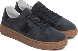 Nero Giardini Leather Low Top Sneaker in Navy at Nordstrom, Size 44