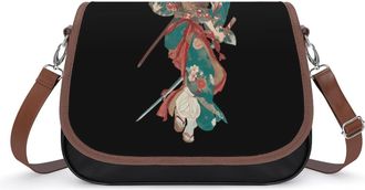 Generic Japanese Woman Geisha Womens Crossbody Bag Fashion Shoulder Handbags Message Tote Bag with Adjustable Strap