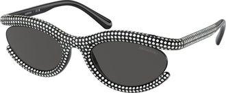 Swarovski SK6006 100187 Womens Sunglasses Black Size 54