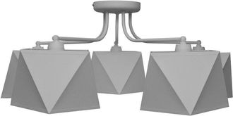 Netlighting Adamant Multi Arm Semi Flush Ceiling Light Grey 75cm