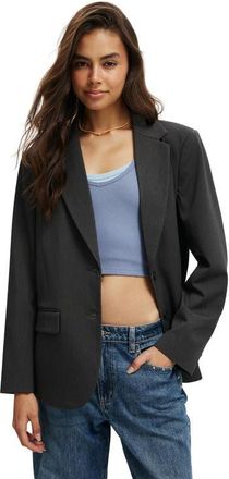 Cotton On Womens Lolita Blazer in Charcoal at Nordstrom, Size Xx-Small
