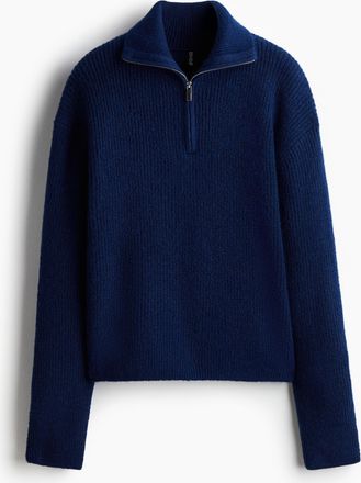 H&M Pullover mit Zipper - Blue