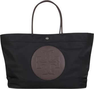 Tory Burch Ella Twist Reversible Tote - Dames - Shoppers - Zwart - ONE Size - Leer - Tassen