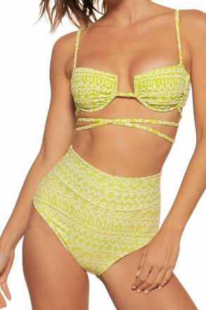 Montce Swim Simone Underwire Bikini Top In Lime Icing