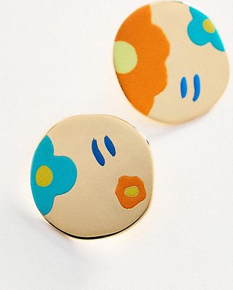 Anthropologie Lele Sadoughi Marisol Button Post Earrings