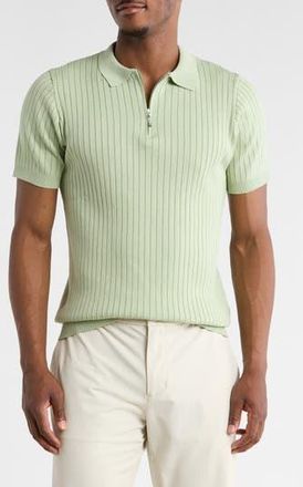 T.R. Premium Slim Fit Polo Sweater in Celedon at Nordstrom Rack, Size Xxx-Large