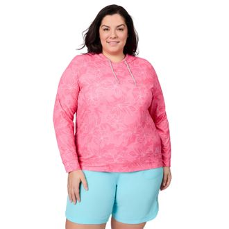 Free Country Womens Plus Size SunFree UPF Hoodie