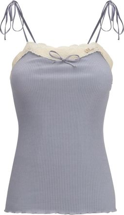 Chlo&eacute; Light Blue Solid Scoop Neck Top