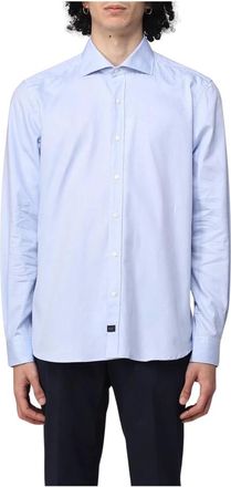 Fay Heren, Overhemden, Blauw, Maat: M Katoen