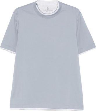 Brunello Cucinelli T-shirt met korte mouwen - Blauw