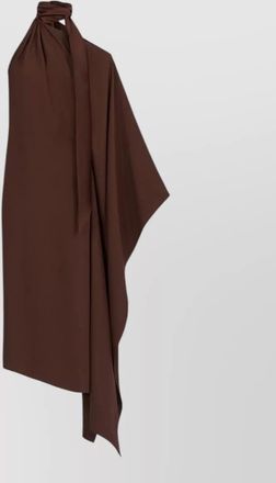 Taller Marmo atlas asymmetric off-shoulder gathered midi dress