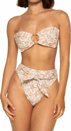 Montce Swim Paula Tie-Up Bikini Bottom In Venecia Floral