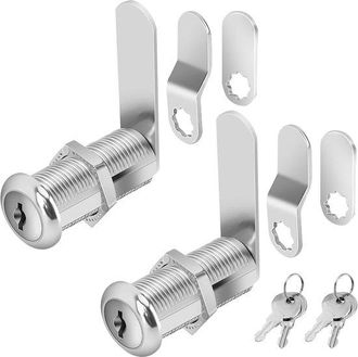 No Brand Cerradura Cil&iacute;ndrica Para Armarios, Con Llave, Cerradura De Leva Larga, Llave A Juego, Juego De Cerraduras De Leva Para Armarios, Armarios De Almacena