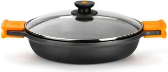 Bra Bra - Cazuela Baja Aluminio Fundido Con Tapa Efficient 40 Cm Induc