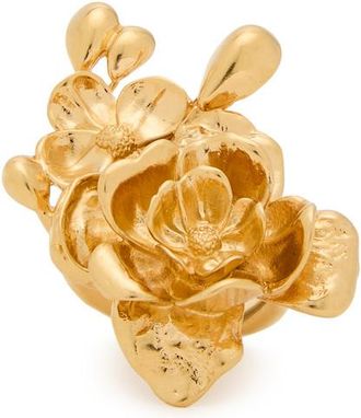 Chlo&eacute; Floral Sculpted Ring - Gold - 52 (UK M / US 6.5)
