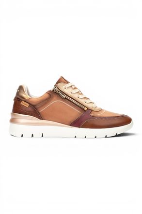 Pikolinos Pikolinos Womens Tan Beige Leather Sneakers Trainer Shoes - Cantabria