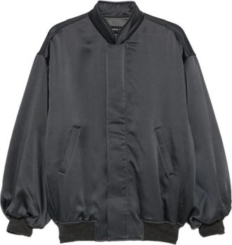 Federica Tosi Bomber Oversize - Dames - Jassen - Grijs - Maat: XS Zijde
