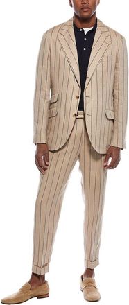 Brunello Cucinelli 2Pc Linen Suit With Pleated Pant