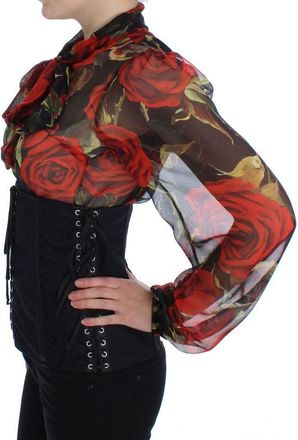 Dolce & Gabbana Womens Black Stretch Corset Waist Strap Belt Elastane