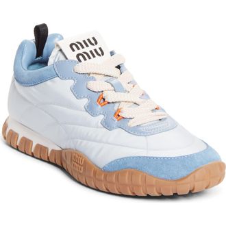 Miu Miu Tyre Quilted Sport Sneaker in Fiordaliso/Astrale at Nordstrom, Size 6.5Us