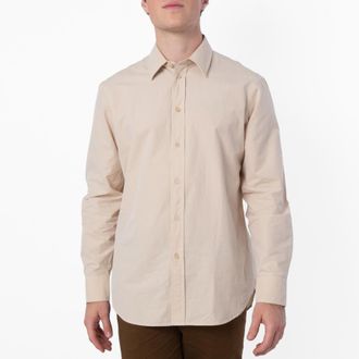 Burberry Signature Equestrian Knight Motif Cotton Shirt, Size Medium