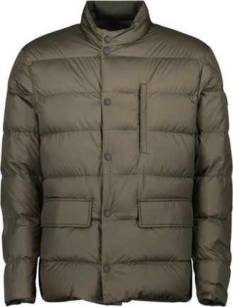 Moncler Ouille Reversible Short Down Jacket - Heren - Winterjassen - Groen - XL - Leer - Jassen
