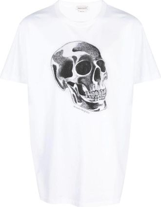 Alexander McQueen Camiseta con Estampado de Calavera - Tops - Hombre - Blanco - M