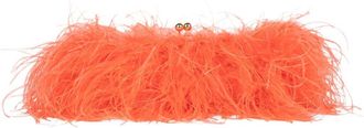 Jeffrey Campbell Animal Feather Clutch in Coral Combo at Nordstrom
