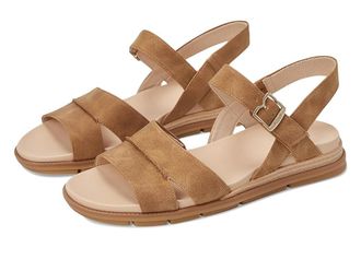 Dr. Scholls Timeless Fun Womens Wedge Shoes Honey Brown Smooth : 6.5 M, Faux Leather