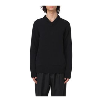 Jil Sander Cashmere Knitwear, male, Black, Size: M Cashmere VNeck Sweater