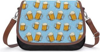 Generic Beer Print Crossbody Bags for Women Shoulder Messenger Bag Purse Handbags