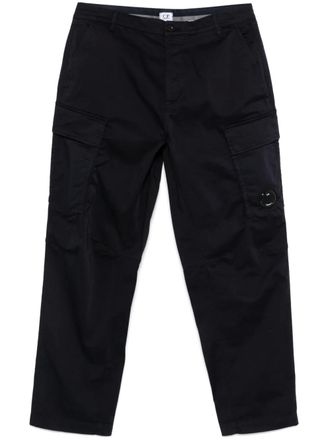 C.P. Company Lens-detail cargo trousers - men - Elastane/Cotton - 48 - Blue