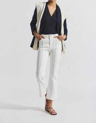 Derek Lam Perce Stretch Cropped Jean In Blanc De Blanc