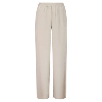 Max Mara Mxmvolonta Zijden Broek - Dames - Broeken - Beige - Maat: M Zijde