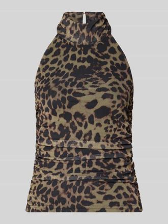 Ichi Blusentop mit Neckholder Modell PARDA in Beige, Gr&ouml;&szlig;e L