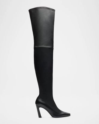 Stuart Weitzman 85mm Ultrastassi Stretch leather Over-The-Knee Boots