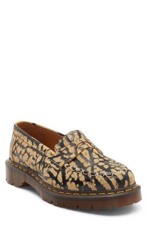 Dr. Martens Delapre Penny Loafer in Teak And Black at Nordstrom, Size 13Us