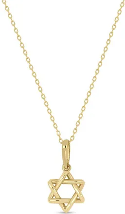 Bony Levy 14K Gold Star of David Pendant Necklace in 14K Yellow Gold at Nordstrom, Size 18