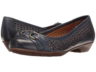COMFORTIVA Posie Laser Softspots Womens Shoes Navy/Marine Blue : 7.5 WW (EE), Leather