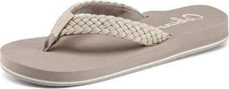 Cobian Womens Summer Active Comfort Thick Top Sole Thong Braided Bounce Flip-Flops, Cream, 3 UK