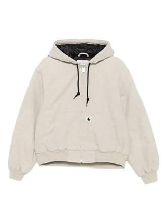 Carhartt Work in Progress hooded zip-up jacket - women - Nylon/Cotton - S - Neutrals